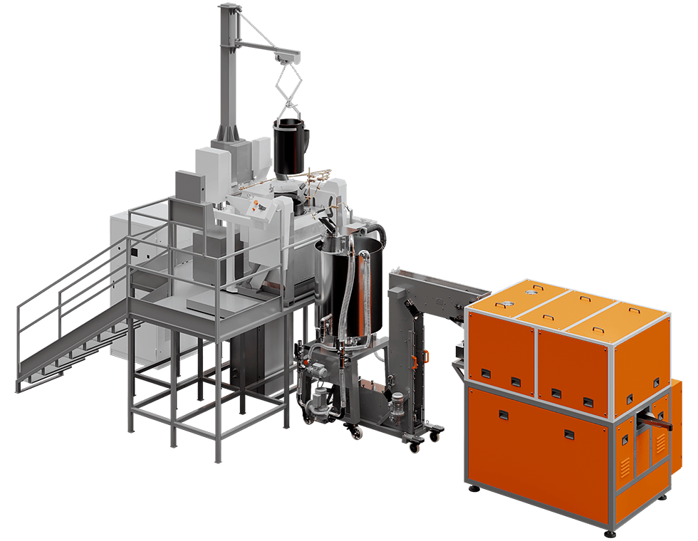 T-Grains™ was designed with the purpose of producing flawless grains intended for ingot casting, and can be combined with other machines, according to each operator's specific needs.