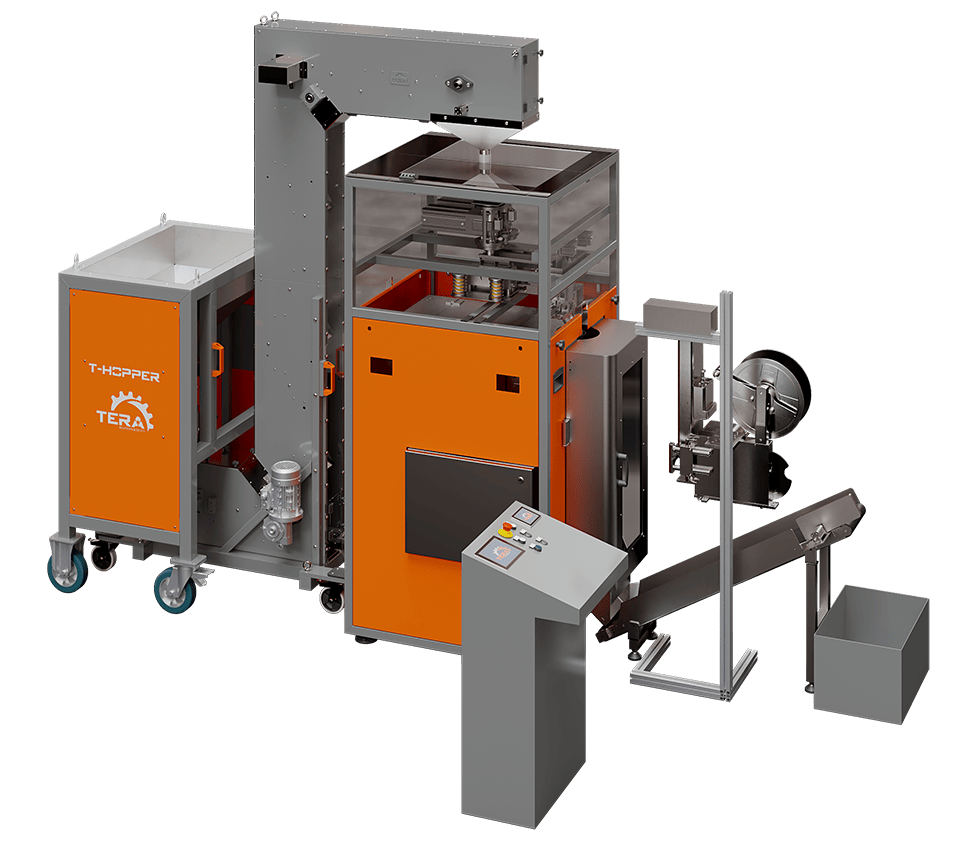 T-Fill&Seal™ è progettata per dosare e impacchettare con estrema precisione graniglia metallica o di altro materiale di peso noto e può essere abbinato ad altri macchinari, in accordo con le esigenze specifiche di ciascun operatore.